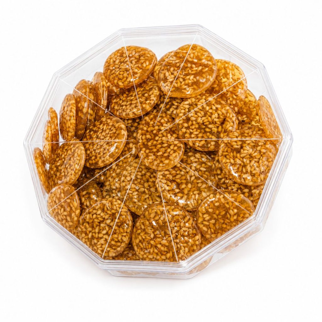 سوهان کنجد عسلی گرد کوچک