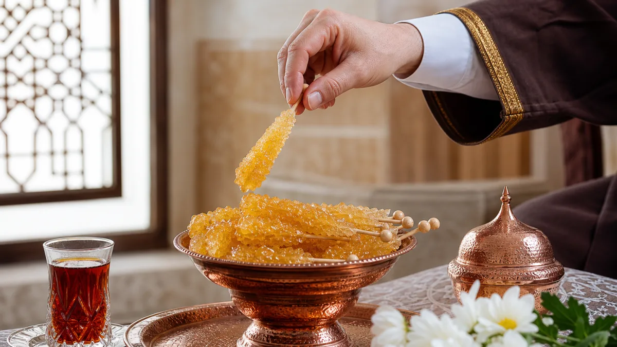 پذیرایی رسمی با نبات صنوبری